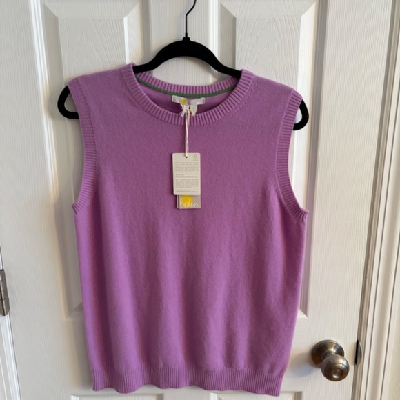 SMALL HOLE Boden Women's Size Medium 100% Cashmere sweater vest - Picture 2 of 9